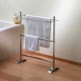 Valsan 53519PV VDS Freestanding Small Double Towel Holder - Polished Brass