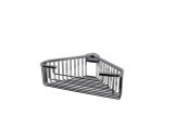 Valsan 53546PV Essentials Large Deep Detachable Corner Basket w Square Rungs 9 3/4" x 9 3/4" x 3 1/4" - Polished Brass