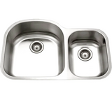 Hamat ENTERPRISE Undermount 32 3/16" x 20 1/2" Double Bowl Kitchen Sink - Stainless Steel