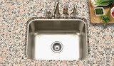 Hamat ENTERPRISE 23 1/4" X 17 3/4" One Bowl Undermount Kitchen Sink - Stainless Steel
