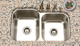 Hamat ENTERPRISE Undermount 31 1/4" X 20" 60/40 Double Bowl Kitchen Sink - Stainless Steel