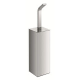 Valsan PS167UB Sensis Freestanding Square Toilet Brush & Holder - Unlacquered Brass