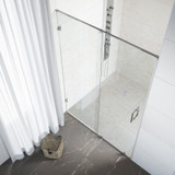 Vigo 58-60 in. W x 73 in. H Ryland Adjustable Frameless Sliding Shower Door with Chrome Hardware
