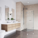 Vigo 46 in. L x 46 in. W x 73 in. H Gemini Frameless Neo-Angle Shower Enclosure with Chrome Hardware
