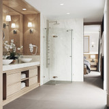 VIGO VG6061BNCL38 Verona Frameless Neo-Angle Shower Enclosure with Brushed Nickel Hardware