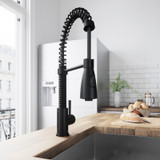 Vigo Brant Pull-Down Spray Kitchen Faucet In Matte Black
