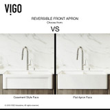 VIGO VG15802 All-In-One 33" Casement Front Matte Stone Double Bowl Farmhouse Apron Kitchen Sink Set With Greenwich Faucet In Stainless Steel, Two Strainers And Soap Dispenser