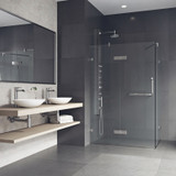 Vigo VG6011BNCL48 Monteray Frameless Shower Enclosure with Brushed Nickel  Hardware