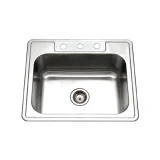 Hamat REVIVE Topmount 25" X 22" One Bowl Kitchen Sink - Three Holes - Stainless Steel