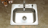Hamat REVIVE Topmount 25" X 22" One Bowl Kitchen Sink - Three Holes - Stainless Steel
