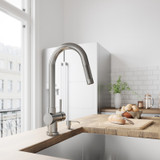 Vigo Savona Single Handle Pull Out Spray Kitchen Faucet - Stainless Steel