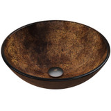 Vigo 16 1/2" Diameter Russet Glass Vessel Sink