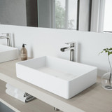 Vigo Amada Single Handle Vessel Bathroom Faucet In Brushed Nickel