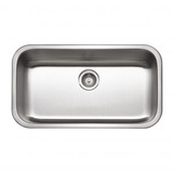 Hamat GOURMET 31 1/2" x 17 7/8" Undermount Kitchen Sink & Strainer - Stainless Steel