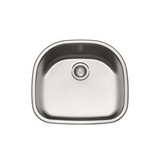 Hamat 23-11/16" X 21" Undermount One Bowl Kitchen Sink & Strainer - Stainless Steel