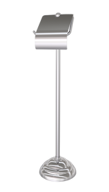 Valsan 53504NI Essentials Polished Nickel Traditional Freestanding Toilet Paper Holder with Lid Valsan 53504NI Essentials Polished Nickel Traditional Freestanding Toilet Paper Holder with Lid