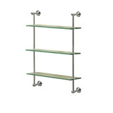 Valsan 66309NI Kingston Polished Nickel Three Tier Glass Shelf