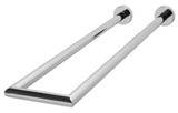 Valsan PX247040NI Axis Polished Nickel Double Perpendicular Towel Bar / Rail, 16"