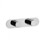 Flusso 100.2693BN 3/4" Horizontal Thermostatic Shower Valve With Volume Control & Trim - Brushed Nickel