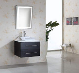 Krugg 24 Inch x 32 Inch Led Bath Mirror Ada Fixed Tilt Lighted Vanity Mirror + Digital Clock 4000K - Icon2432ADA