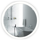 Krugg 30 Inch Sol Round LED Lighted Wall Mount Vanity Mirror With Defogger - Sol30