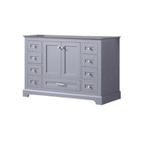 Lexora Dukes 48 Inch Dark Grey Vanity Cabinet Cabinet Only