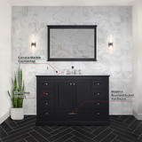 Lexora Dukes 48 Inch Espresso Vanity Cabinet Cabinet Only
