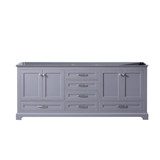 Lexora Dukes 80 Inch Dark Grey Vanity Cabinet Cabinet Only