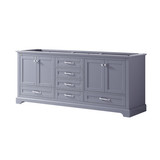 Lexora Dukes 80 Inch Dark Grey Vanity Cabinet Cabinet Only
