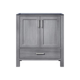 Lexora Jacques 30 Inch Distressed Grey Vanity Cabinet Cabinet Only