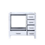 Lexora Jacques 36 Inch White Vanity Cabinet Only - Left Version