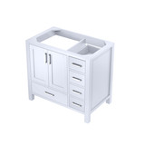Lexora Jacques 36 Inch White Vanity Cabinet Cabinet Only - Left Version