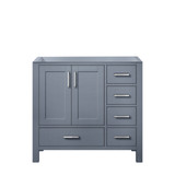 Lexora Jacques 36 Inch Dark Grey Vanity Cabinet Cabinet Only - Left Version