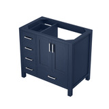 Lexora Jacques 36 Inch Navy Blue Vanity Cabinet Cabinet Only - Right Version