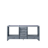 Lexora Jacques 72 Inch Dark Grey Vanity Cabinet Only