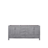 Lexora Jacques 72 Inch Distressed Grey Vanity Cabinet Cabinet Only