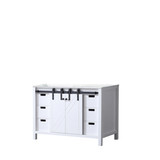 Lexora Marsyas 48 Inch White Vanity Cabinet Cabinet Only