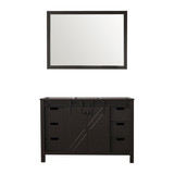 Lexora Marsyas 48 Inch Brown Single Vanity Cabinet, no Top and 44 Inch Mirror