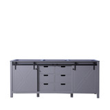 Lexora Marsyas 80 Inch Dark Grey Vanity Cabinet Only