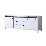 Lexora Marsyas 84 Inch White Vanity Cabinet Cabinet Only