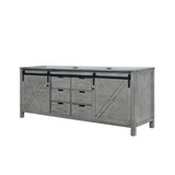 Lexora Marsyas 84 Inch Ash Grey Vanity Cabinet Cabinet Only