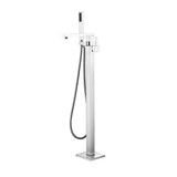 Lexora Mare Free Standing Bathtub Filler Faucet w/ Handheld Shower Wand - Chrome