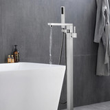 Lexora Mare Free Standing Bathtub Filler Faucet w/ Handheld Shower Wand - Chrome