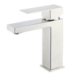 Lexora Monte Stainless Steel Single Hole Bathroom Faucet - Satin Nickel