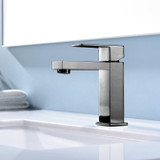 Lexora Monte Stainless Steel Single Hole Bathroom Faucet - Gun Metal