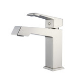 Lexora Labaro Brass Single Hole Bathroom Faucet - Brushed Nickel