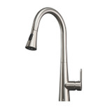 Lexora Furio Brass Kitchen Faucet w/ Pull Out Sprayer - Brushed Nickel