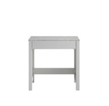 Lexora Jacques 30 Inch White Make-Up Table, White Carrara Marble Top