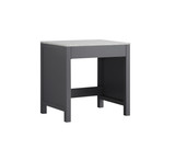 Lexora Jacques 30 Inch Dark Grey Make-Up Table, White Carrara Marble Top