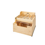 Rev-A-Shelf 20.5 in Two-Tier Wood Cookware Organizer - Natural - 4CW2-24SC-1